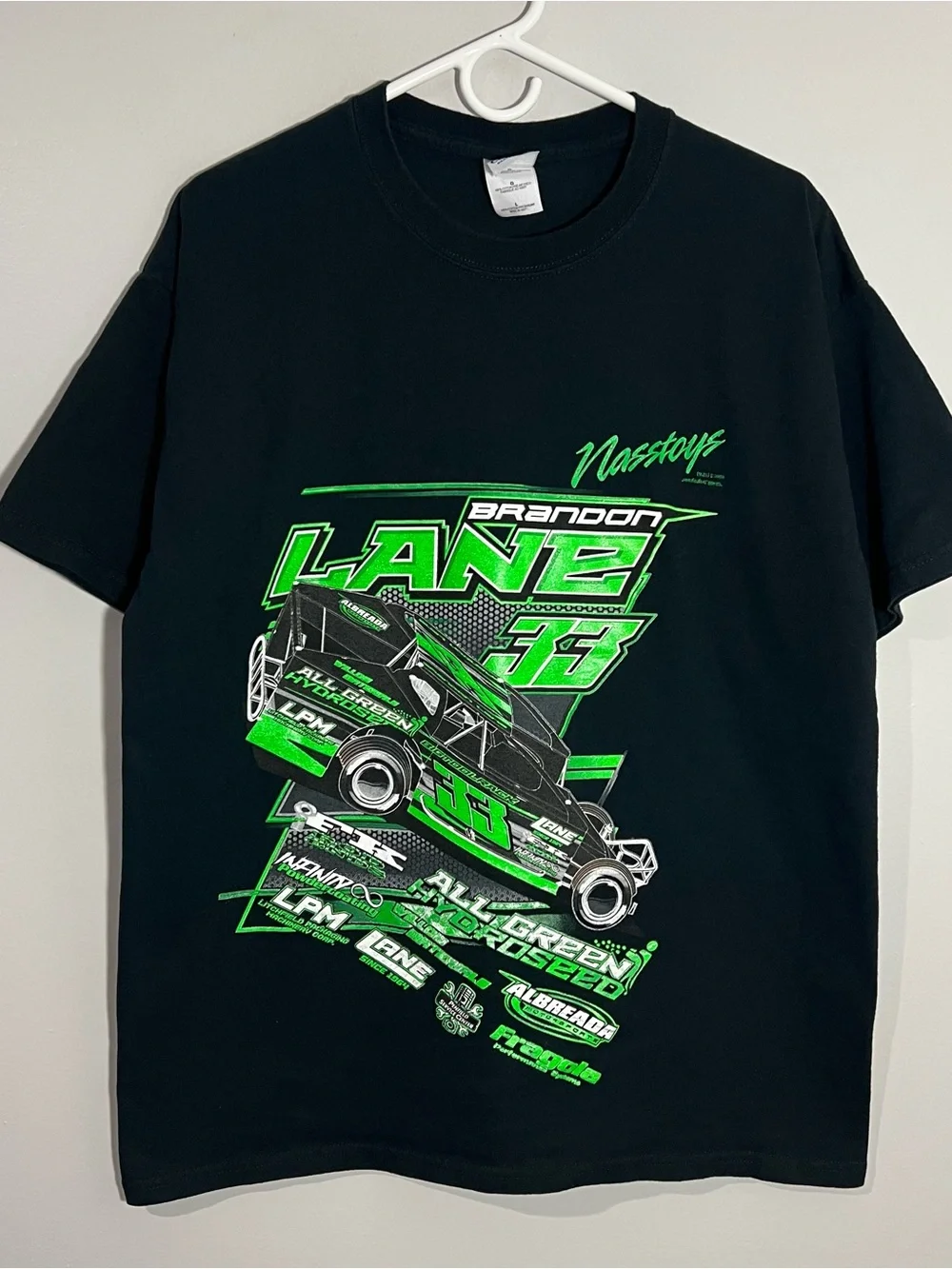 Nasstoys Brandon Lane Racing New York Black Green T-Shirt Men’s Large